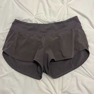 Lululemon speed up shorts size 6 purple